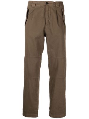 C.P. Company straight-leg cotton trousers - Green