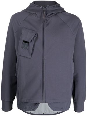 C.P. Company stretch-cotton zip-up hoodie - Blue