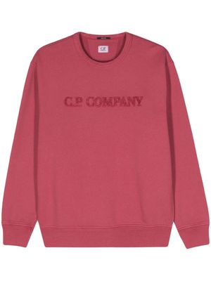 C.P. Company terrycloth-logo cotton sweatshirt - Red