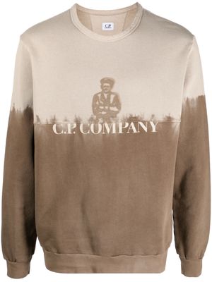 C.P. Company tie-dye cotton sweatshirt - Brown