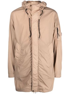 C.P. Company zip-pocket hooded parka - Neutrals