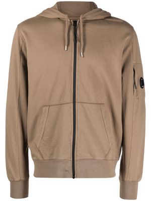 C.P. Company zip-up cotton hoodie - Brown