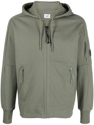 C.P. Company zipped cotton hoodie - Green