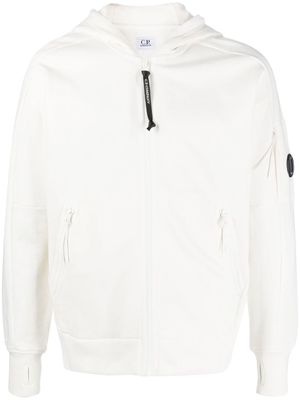 C.P. Company zipped cotton hoodie - White