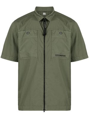 C.P. Company zipped cotton ripstop shirt - Green
