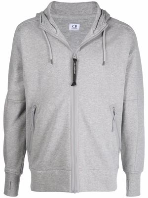 C.P. Company zipped drawstring hoodie - Grey