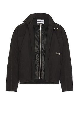 C2H4 Double Placket Down Jacket in Black
