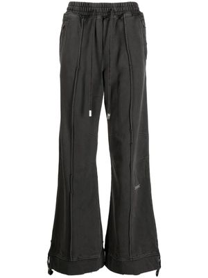 C2h4 drawstring-waistband cotton track pants - Grey