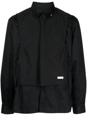 C2h4 long-sleeved layered shirt - Black