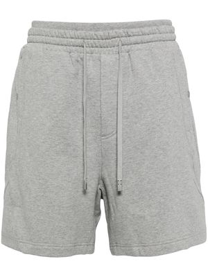 C2h4 mélange-effect cotton track shorts - Grey