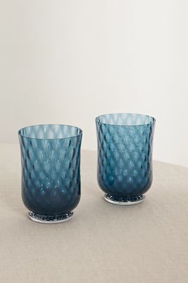 Cabana - Balloton Set Of Two Water Glasses - Blue