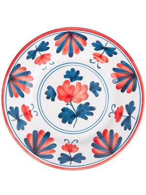 Cabana Blossom ceramic plate - White