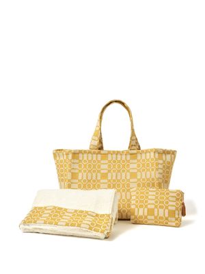 Cabana Lecce geometric-print beach set - YELLOW