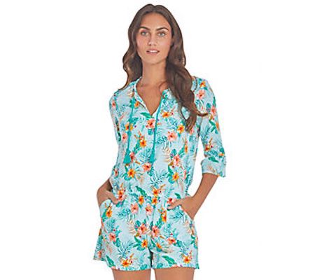Cabana Life Cayman Ruffle Sleeve Romper