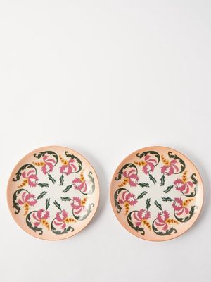 Cabana Magazine - X Ginori 1735 Set Of Two Olga Dessert Plates - Womens - White Multi