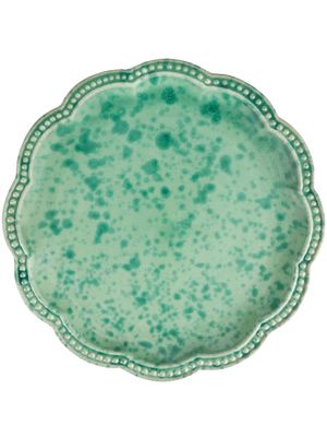 Cabana Speckled ceramic dinner plate - Green