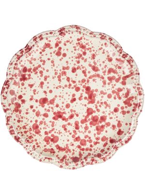 Cabana Speckled ceramic dinner plate - Red
