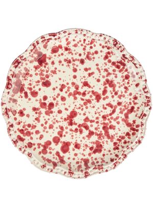 Cabana Speckled ceramic fruit plate - Red