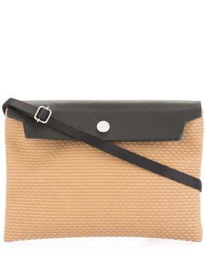 Cabas contrast flap mini bag - Brown