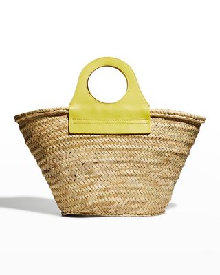 Cabas Woven Straw Top-Handle Bag