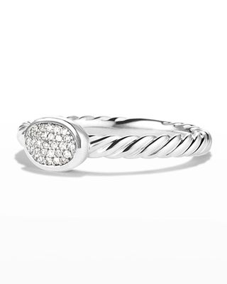 Cable Collectibles Oval Ring with Diamonds