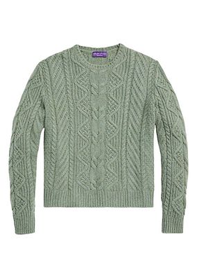 Cable-Knit Cashmere Crewneck Sweater