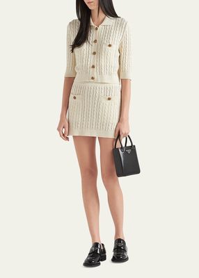 Cable-Knit Mini Skirt