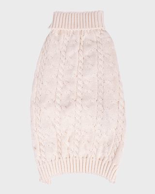 Cable-Knit Pet Sweater, Size L