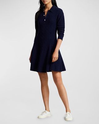 Cable-Knit Wool-Cashmere Sweater Dress