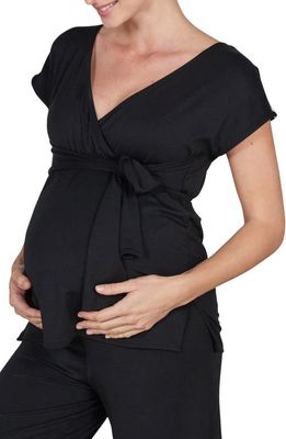 Cache Coeur Origin Maternity/Nursing Pajama Top in Black
