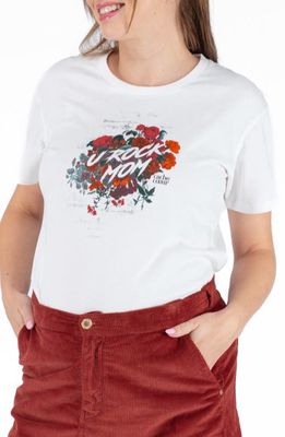 Cache Coeur U Rock Mom Cotton Graphic Maternity Tee in Red