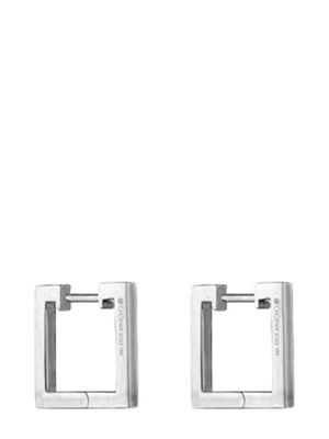 Cadar 18kt white gold Foundation square hoop earrings - Silver