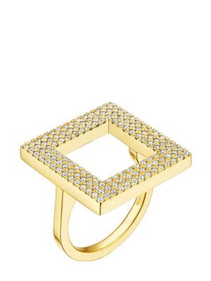 Cadar 18kt yellow gold Foundation diamond signet ring