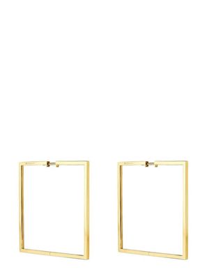 Cadar 18kt yellow gold Foundation square hoop earrings