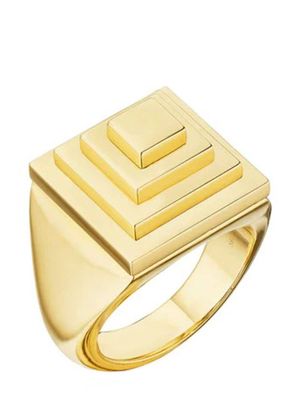 Cadar 18kt yellow gold Pyramid signet ring