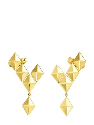 Cadar 18kt yellow gold Python drop earrings