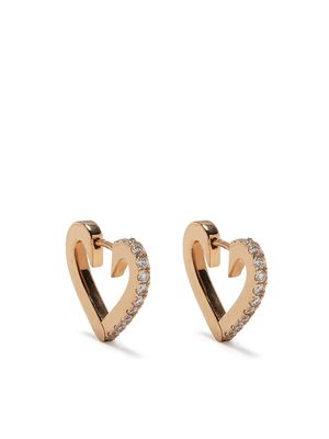 Cadar small Endless Heart hoop earrings - Gold