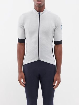 Café Du Cycliste - Eglantine Zipped Cycling Jacket - Mens - Heather Grey