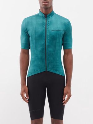 Café Du Cycliste - Fleurette Zipped Mesh Cycling Jacket - Mens - Green