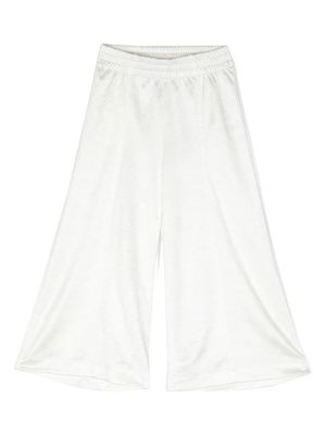 Caffe' D'orzo elasticated-waist wide-leg trousers - White