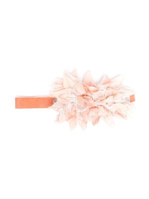 Caffe' D'orzo ruffled flower detail headband - Pink
