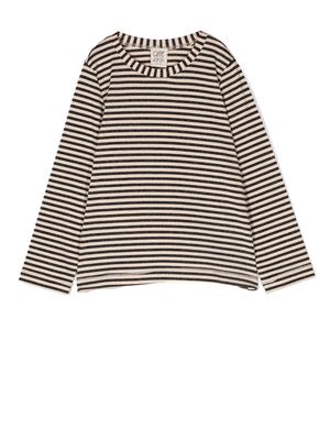 Caffe' D'orzo striped long-sleeved T-shirt - Neutrals
