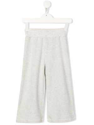 Caffe' D'orzo wide-leg knitted track pants - Neutrals