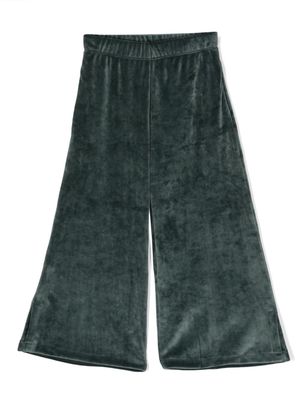 Caffe' D'orzo wide-leg velvet trousers - Green