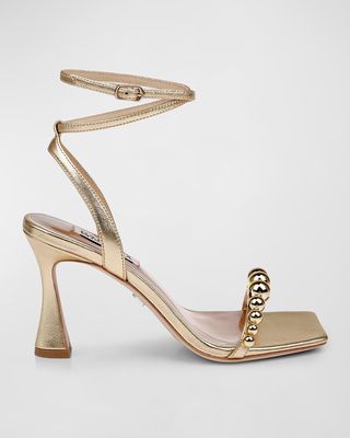 Cailey Metallic Sphere Ankle-Strap Sandals