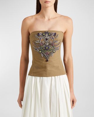 Cailin Strapless Beaded Bustier