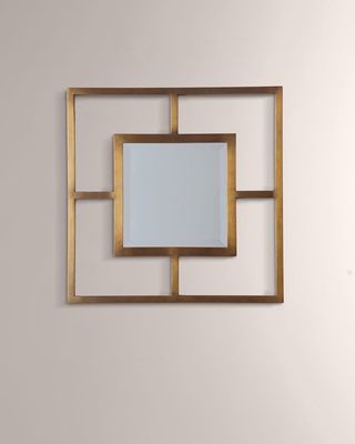 Cairo Brass Open Frame Mirror