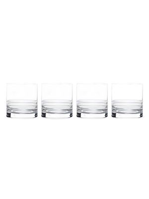 Cal Crystal Four-Piece Double Old Fashioned Glass Set