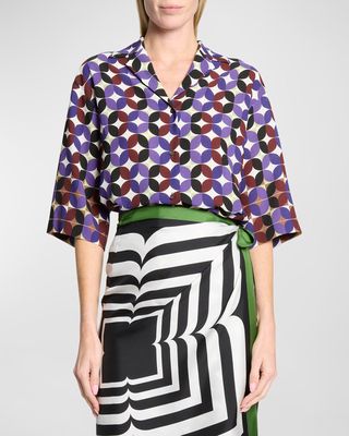 Cala Printed Button-Front Shirt