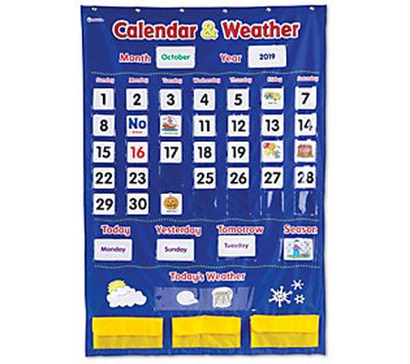Calendar & Weather Pocket Chart by Learning Res ources